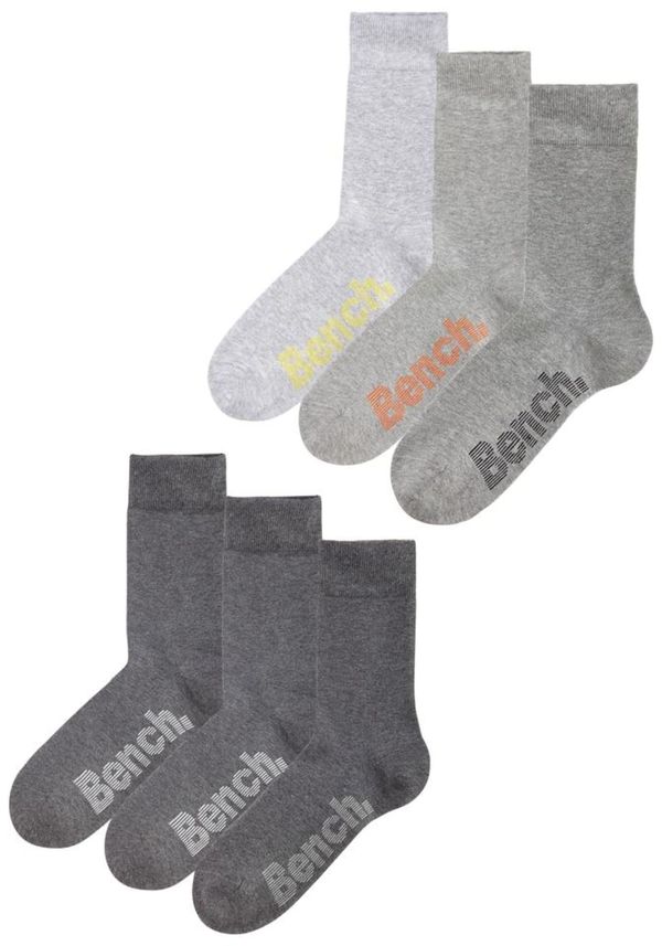 BENCH BENCH Къси чорапи  жълто / антрацитно черно / сив меланж / оранжево