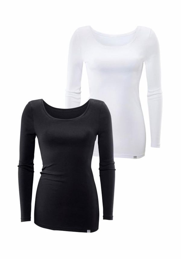 BENCH BENCH Тениска  черно / бяло