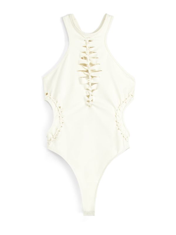 Bershka Bershka Блуза боди  пастелно жълто