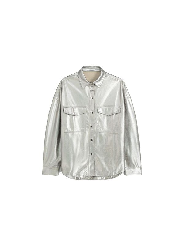 Bershka Bershka Блуза  сребърно