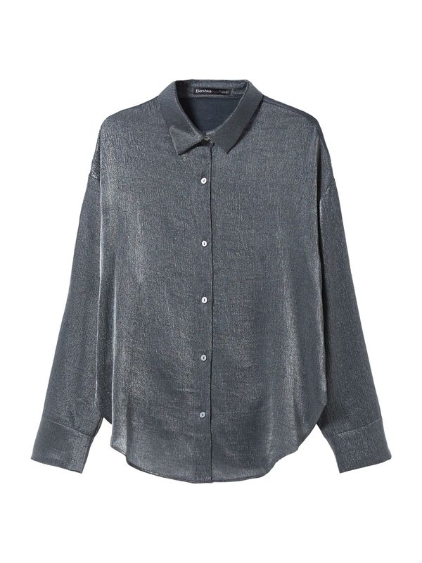 Bershka Bershka Блуза  сребърно сиво