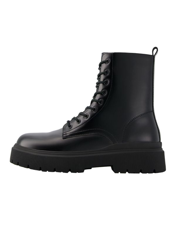 Bershka Bershka Боти с връзки  черно