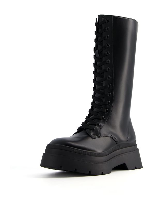 Bershka Bershka Ботуши с връзки  черно