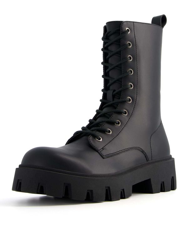 Bershka Bershka Ботуши с връзки  черно