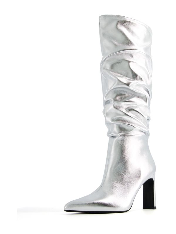 Bershka Bershka Ботуши  сребърно