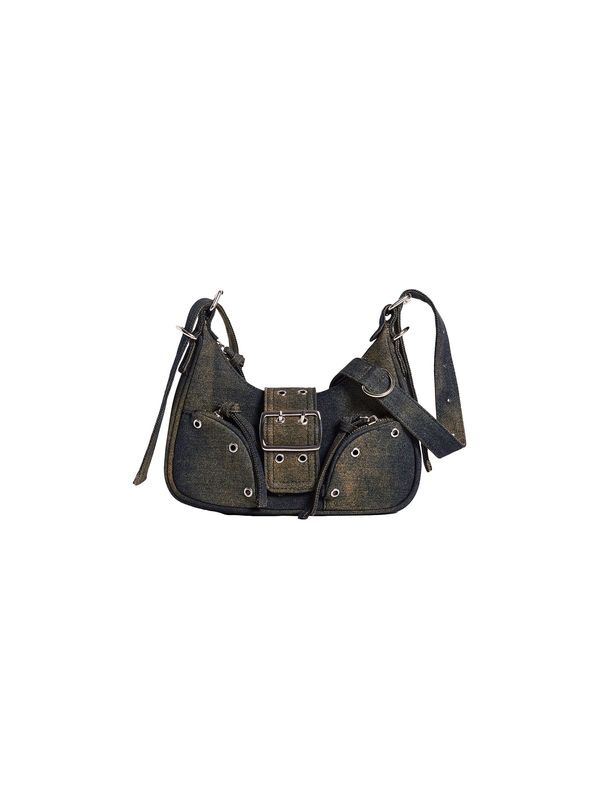 Bershka Bershka Чанта за през рамо  тъмносиньо / горчица