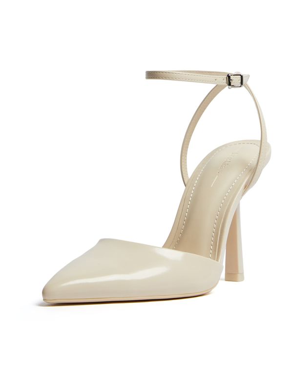 Bershka Bershka Дамски обувки на ток с отворена пета  мръсно бяло