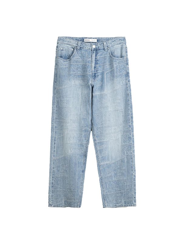 Bershka Bershka Дънки  син деним / бяло