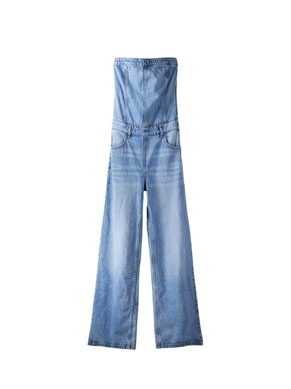 Bershka Bershka Гащеризон  син деним