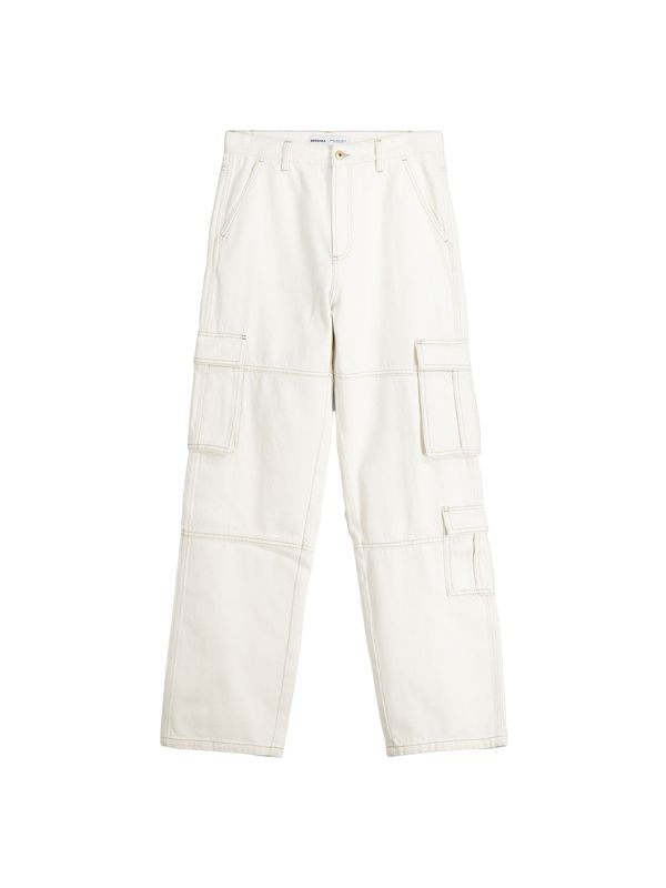 Bershka Bershka Карго дънки  бяло