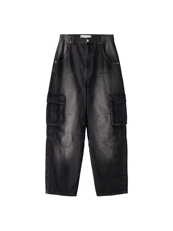 Bershka Bershka Карго дънки  черен деним