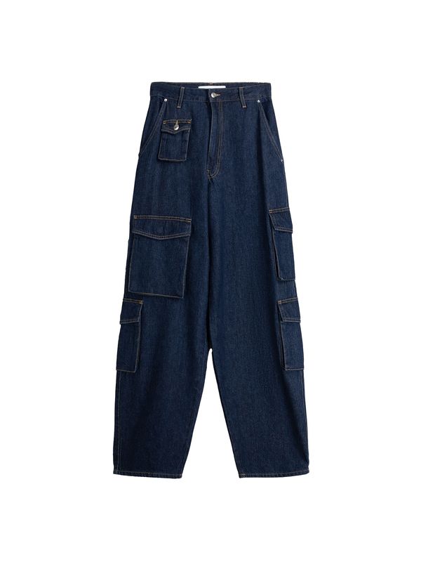 Bershka Bershka Карго дънки  нейви синьо