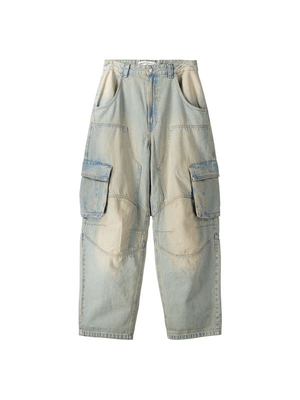 Bershka Bershka Карго дънки  син деним