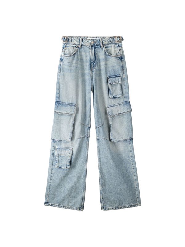 Bershka Bershka Карго дънки  светлосиньо