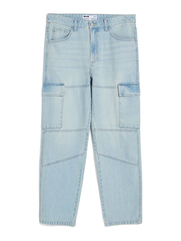 Bershka Bershka Карго дънки  светлосиньо