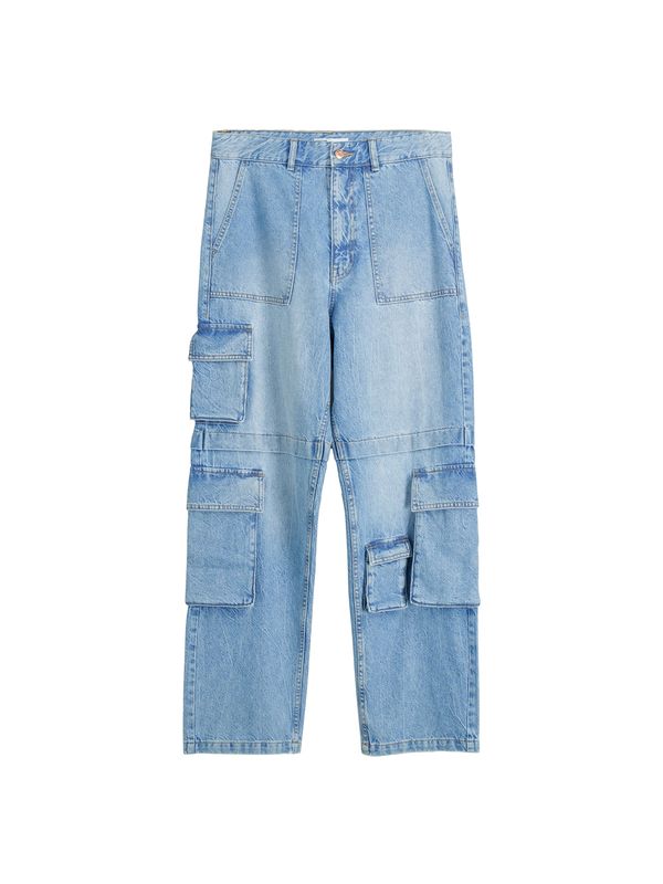Bershka Bershka Карго дънки  светлосиньо