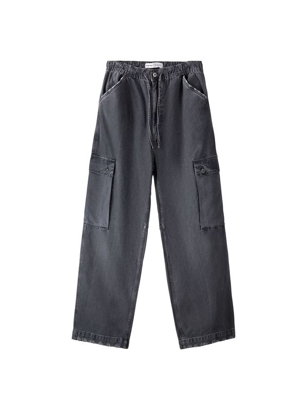 Bershka Bershka Карго панталон  антрацитно черно