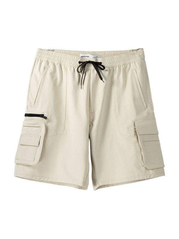 Bershka Bershka Карго панталон  цвят "пясък" / черно