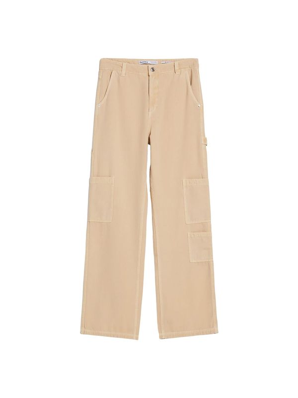 Bershka Bershka Карго панталон  цвят "пясък"