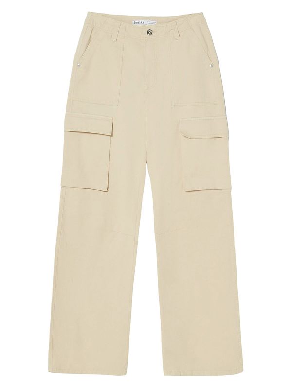 Bershka Bershka Карго панталон  цвят "пясък"