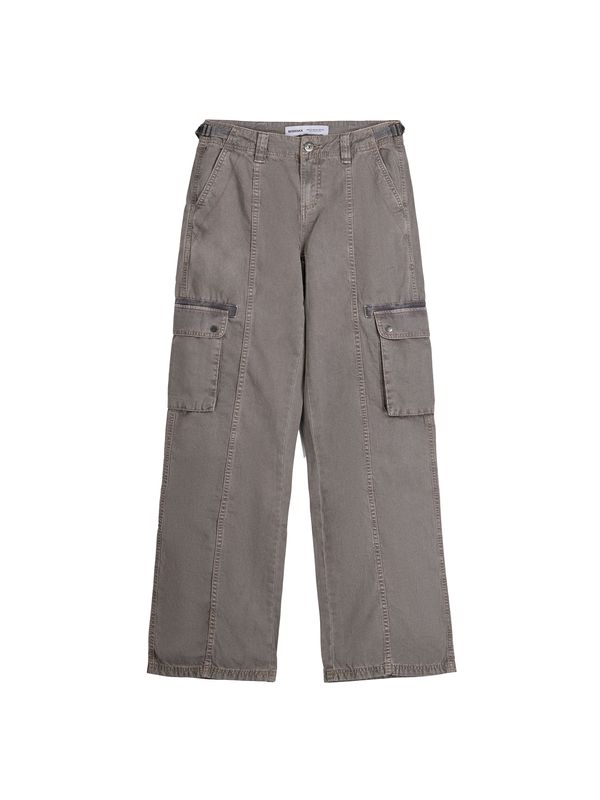 Bershka Bershka Карго панталон  сиво-кафяво