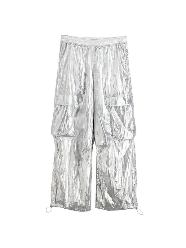 Bershka Bershka Карго панталон  сребърно