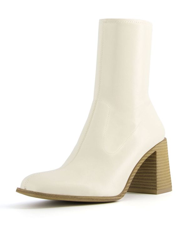 Bershka Bershka Къси ботуши  мръсно бяло