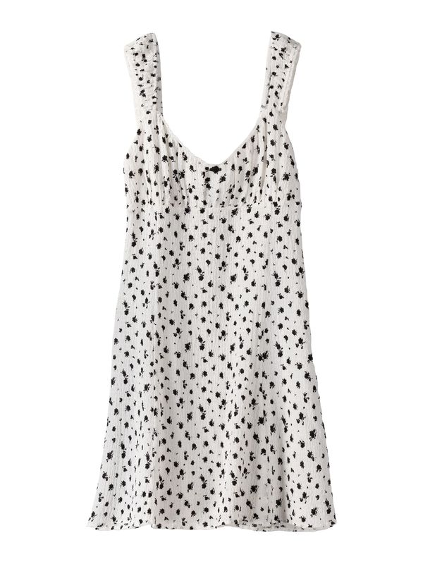 Bershka Bershka Лятна рокля  слонова кост / черно