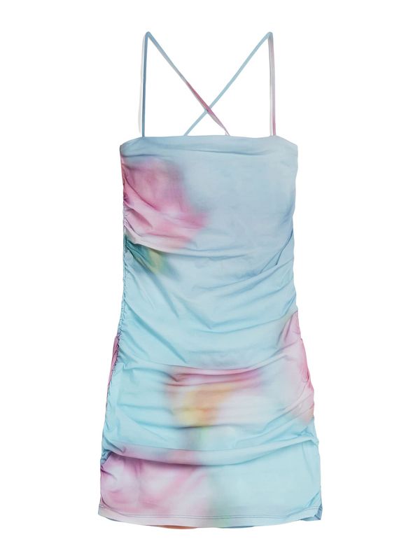 Bershka Bershka Лятна рокля  светлосиньо / зелено / лилав / кайсия