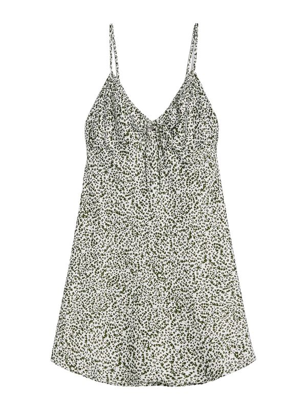 Bershka Bershka Лятна рокля  тъмнозелено / бяло