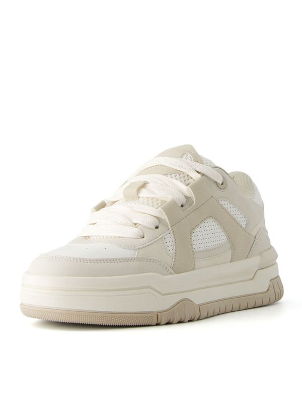 Bershka Bershka Ниски маратонки  бежово / светлобежово / мръсно бяло