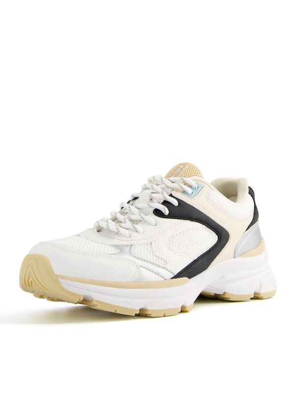 Bershka Bershka Ниски маратонки  черно / бяло