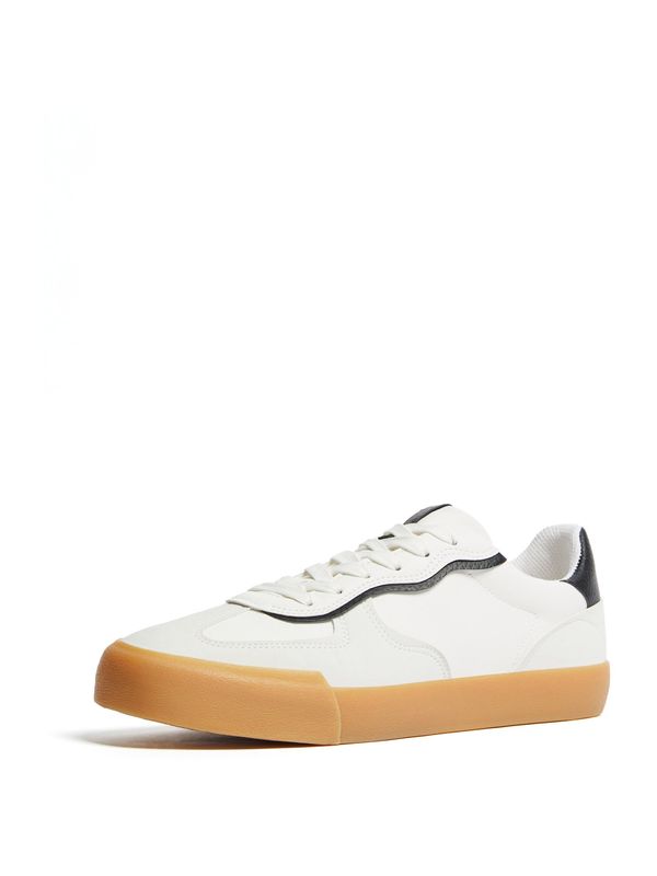 Bershka Bershka Ниски маратонки  черно / мръсно бяло