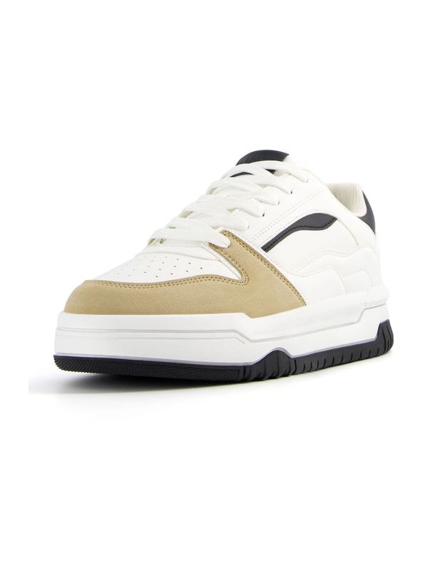 Bershka Bershka Ниски маратонки  цвят "пясък" / черно / бяло