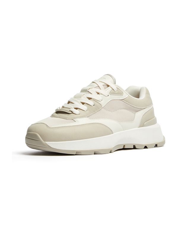 Bershka Bershka Ниски маратонки  кремаво / камел