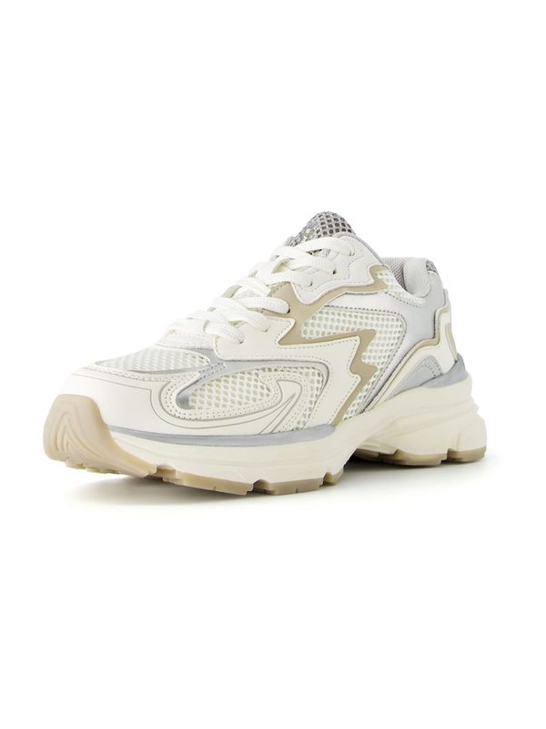 Bershka Bershka Ниски маратонки  кремаво / тъмнобежово / сребърно / бяло