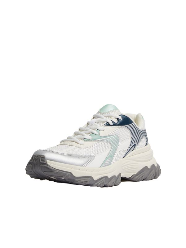 Bershka Bershka Ниски маратонки  мента / сребърно / бяло