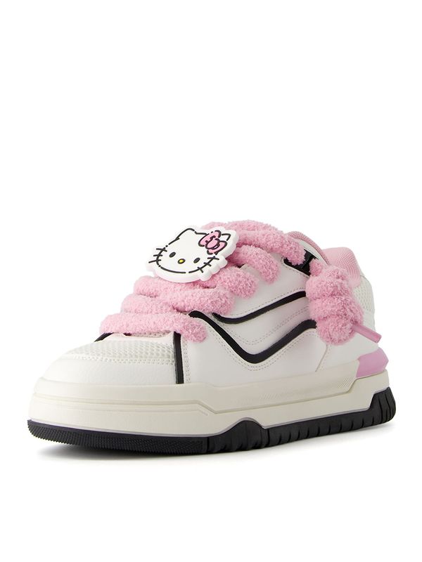 Bershka Bershka Ниски маратонки  розово / черно / мръсно бяло