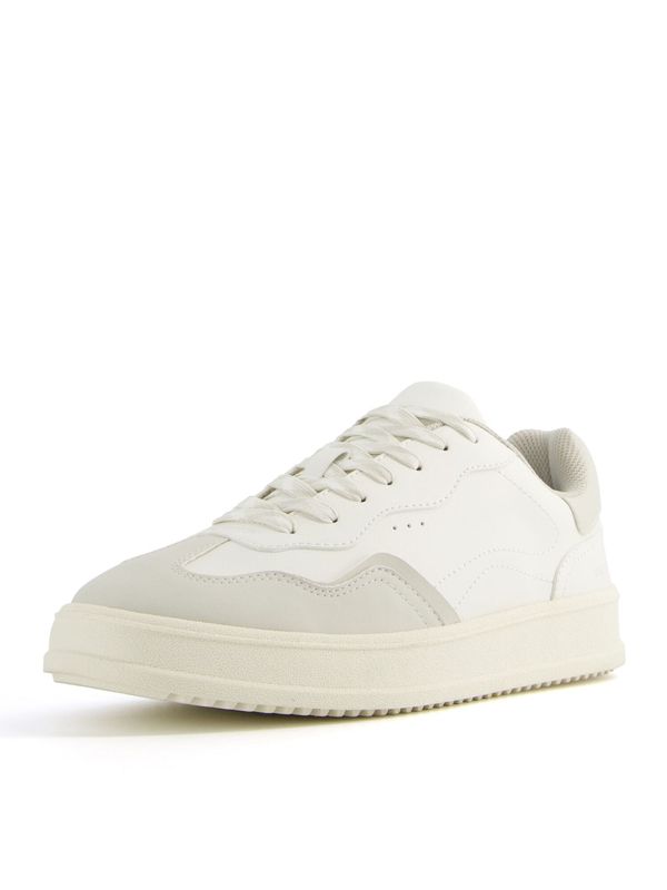 Bershka Bershka Ниски маратонки  светлосиво / бяло