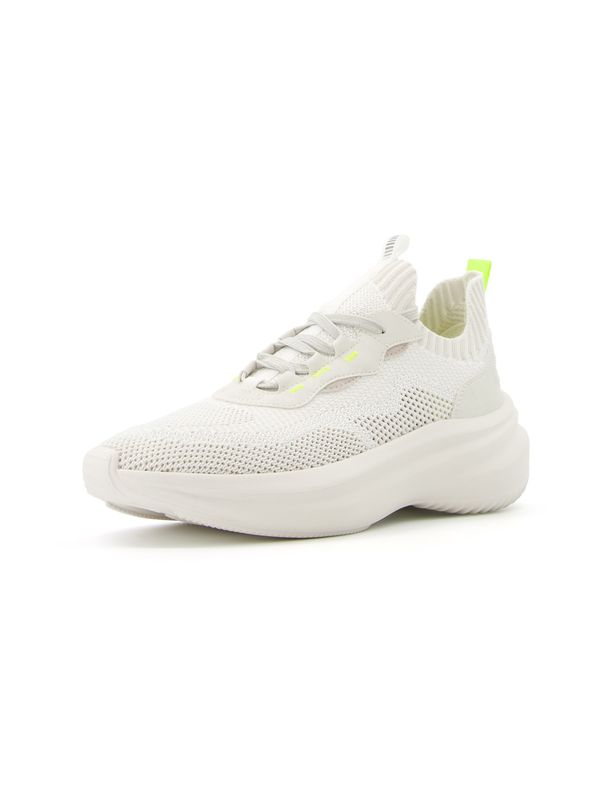 Bershka Bershka Ниски маратонки  светлозелено / бял памук