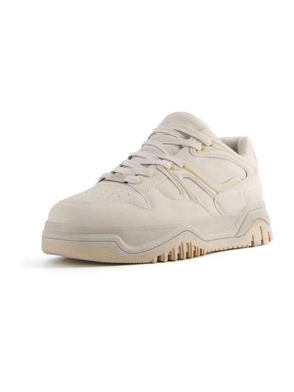 Bershka Bershka Ниски маратонки  светложълто / светлосиво