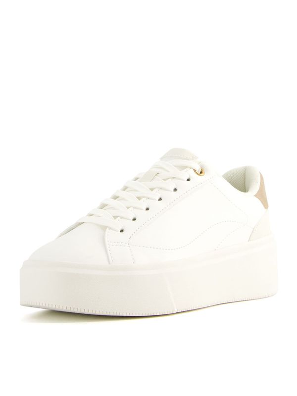 Bershka Bershka Ниски маратонки  тъмнобежово / бяло / мръсно бяло