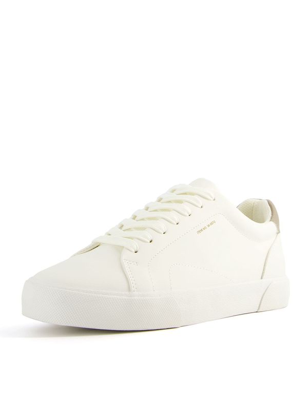 Bershka Bershka Ниски маратонки  тъмнобежово / бяло