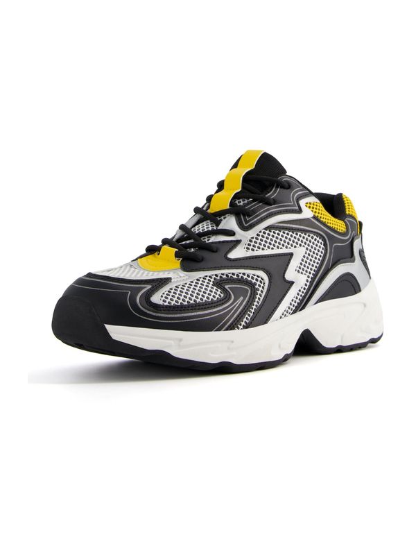 Bershka Bershka Ниски маратонки  тъмножълто / сребърно сиво / черно