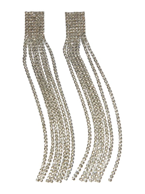 Bershka Bershka Обеци  сребърно / прозрачно