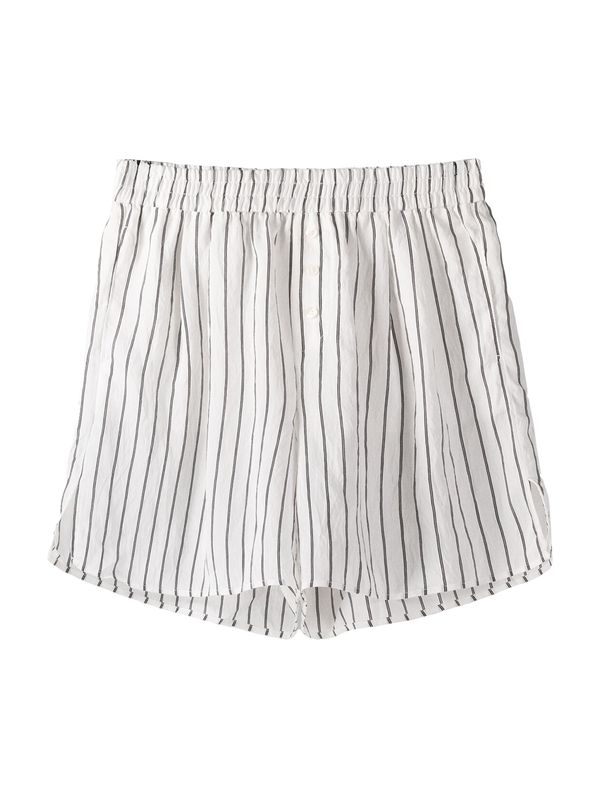 Bershka Bershka Панталон  черно / бяло