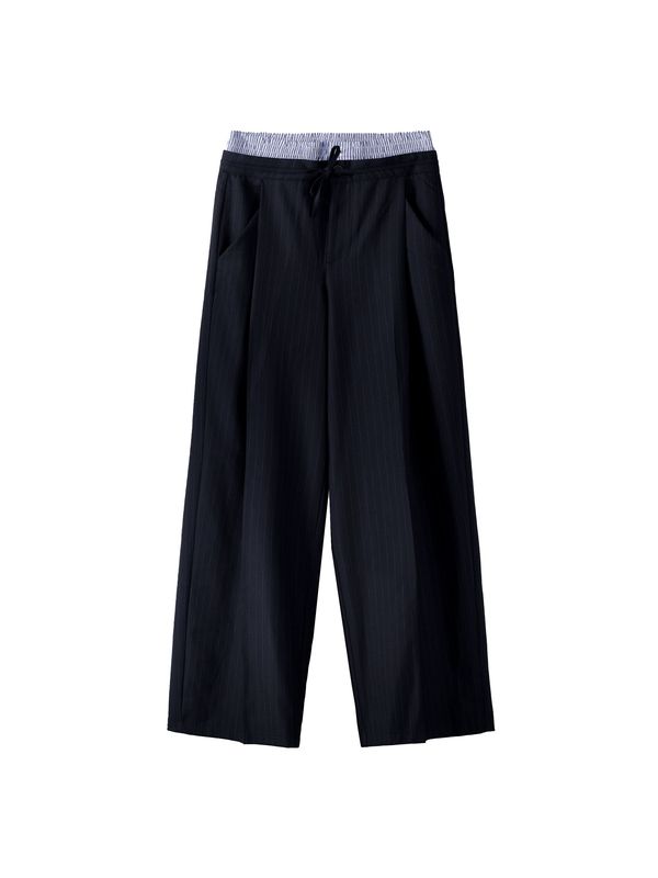 Bershka Bershka Панталон с набор  нейви синьо