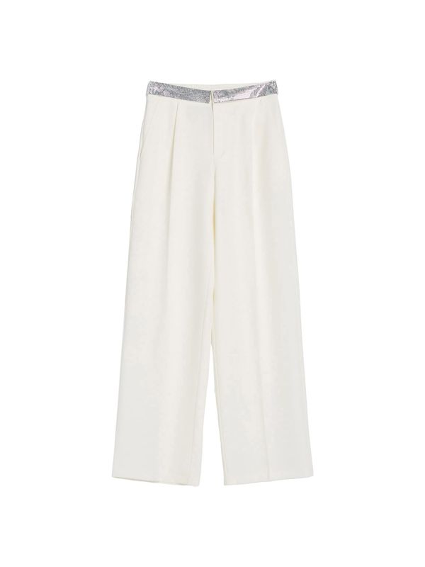 Bershka Bershka Панталон с набор  сребърно / мръсно бяло