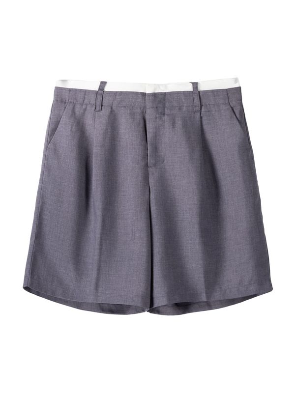 Bershka Bershka Панталон с набор  тъмносиво / бяло