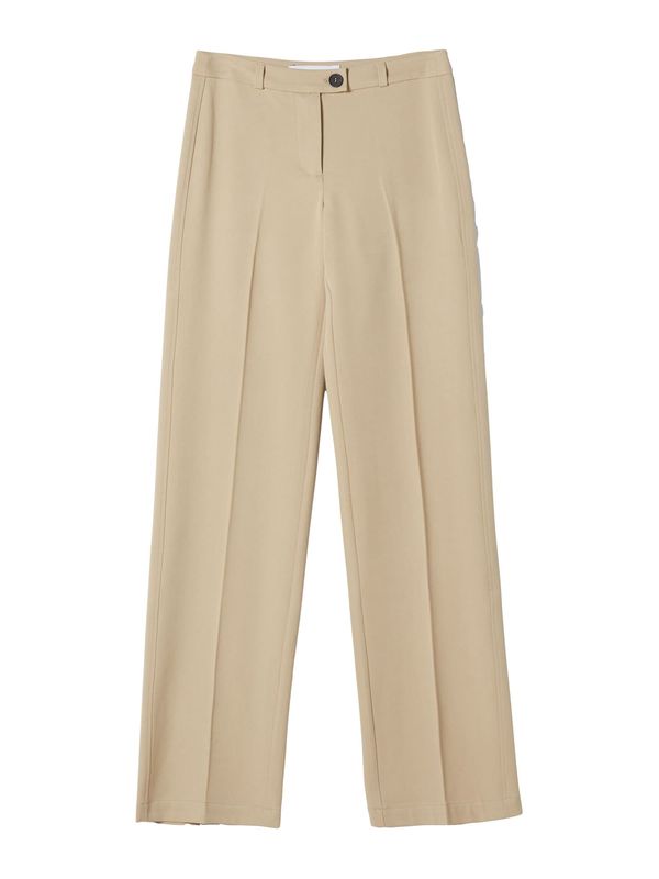 Bershka Bershka Панталон с ръб  бежово